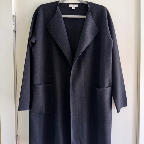 J Crew Juliette Collarless Sweater Blazer - Black - M - Picture 1 of 11